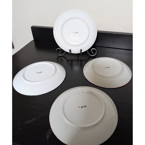 Vintage Fitz & Floyd FF Dessert Plates Koi Fish Tangerine (2) Green‎ (2) - Picture 2 of 9